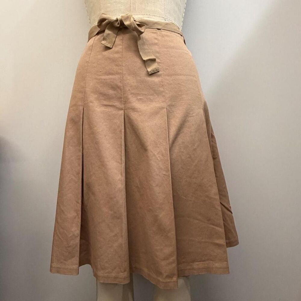 Women's Gap Pleated Tan Skirt Size 12